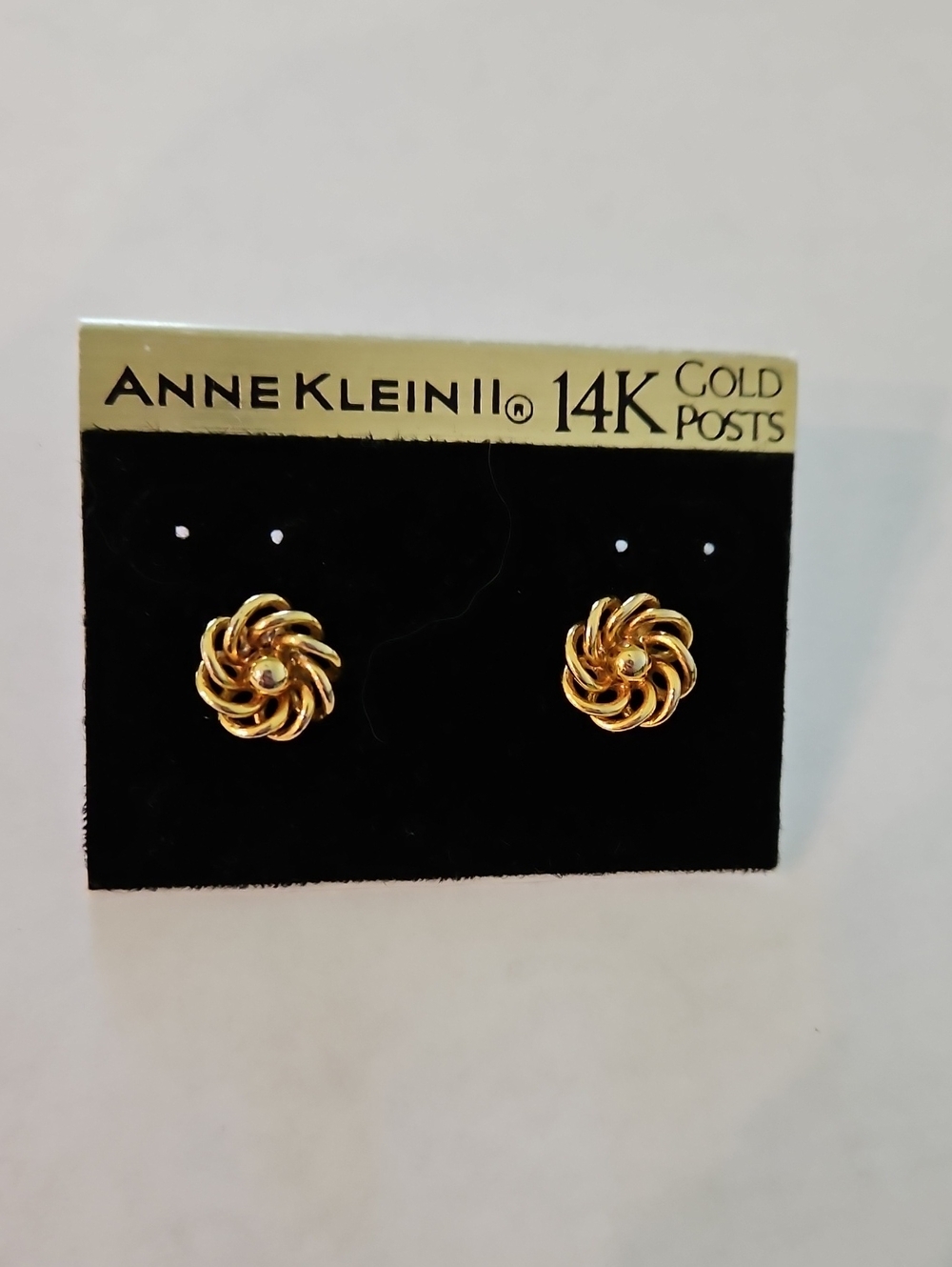 Anne Klein II 14K Gold Post Gold Tone Earrings Pierced Ears